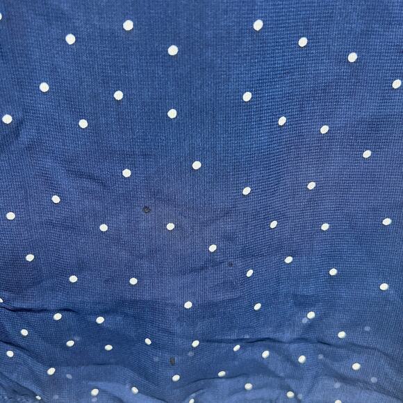 Women's Polka Dot Navy Blue Ruffle Sleeve Women's Top Size Small Lightweight - Picture 10 of 13